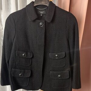 Talbots Women's Textured Black Blazer NWOT 10P